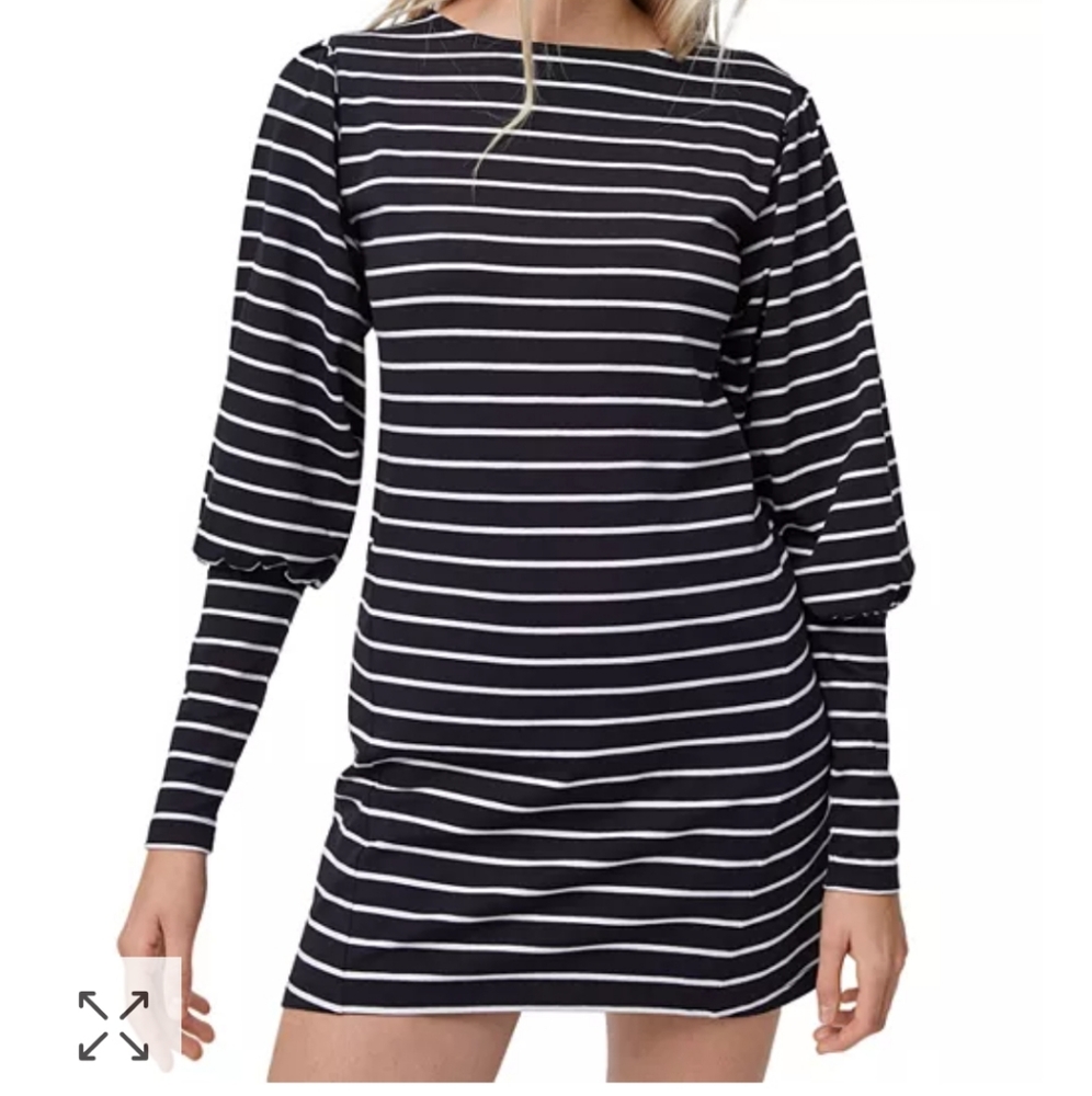 Stripe dress black and white